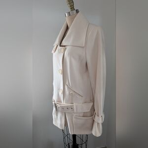 MODA International - Winter White Pea Coat - Size M